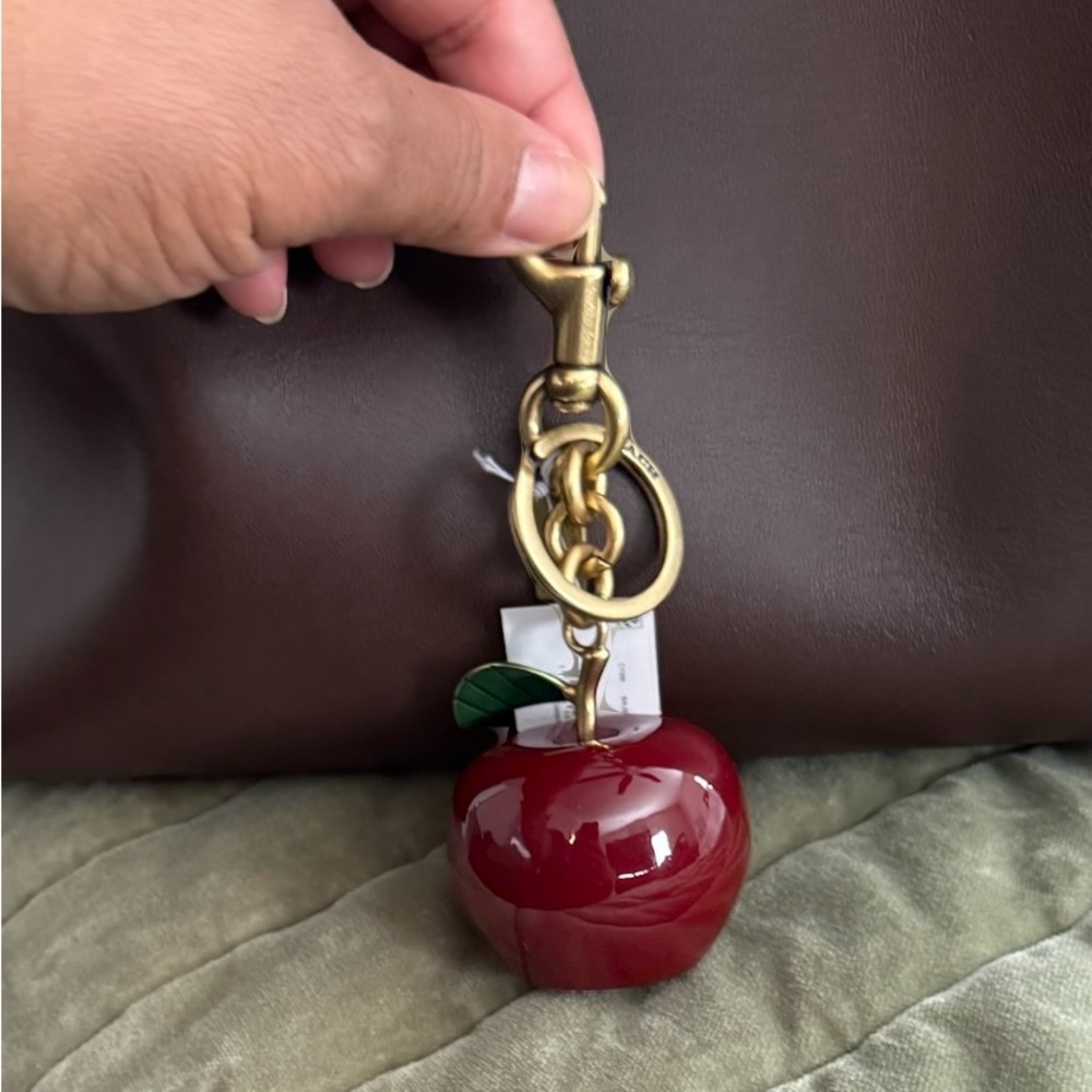 Coach Small Apple Bag Charm